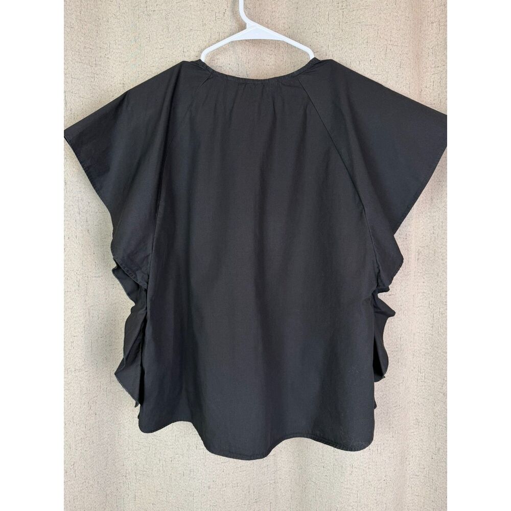 Zara Basic Collection Cotton Ruffle Cap Sleeve Top - Picture 5 of 7